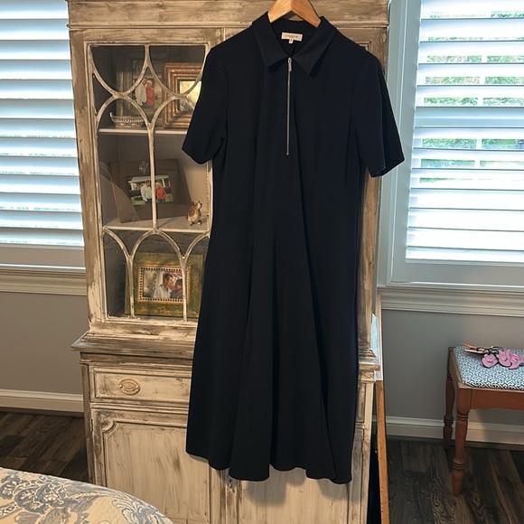 Elegant Navy Dress Midi Dress, Size 14 - Picture 3 of 8